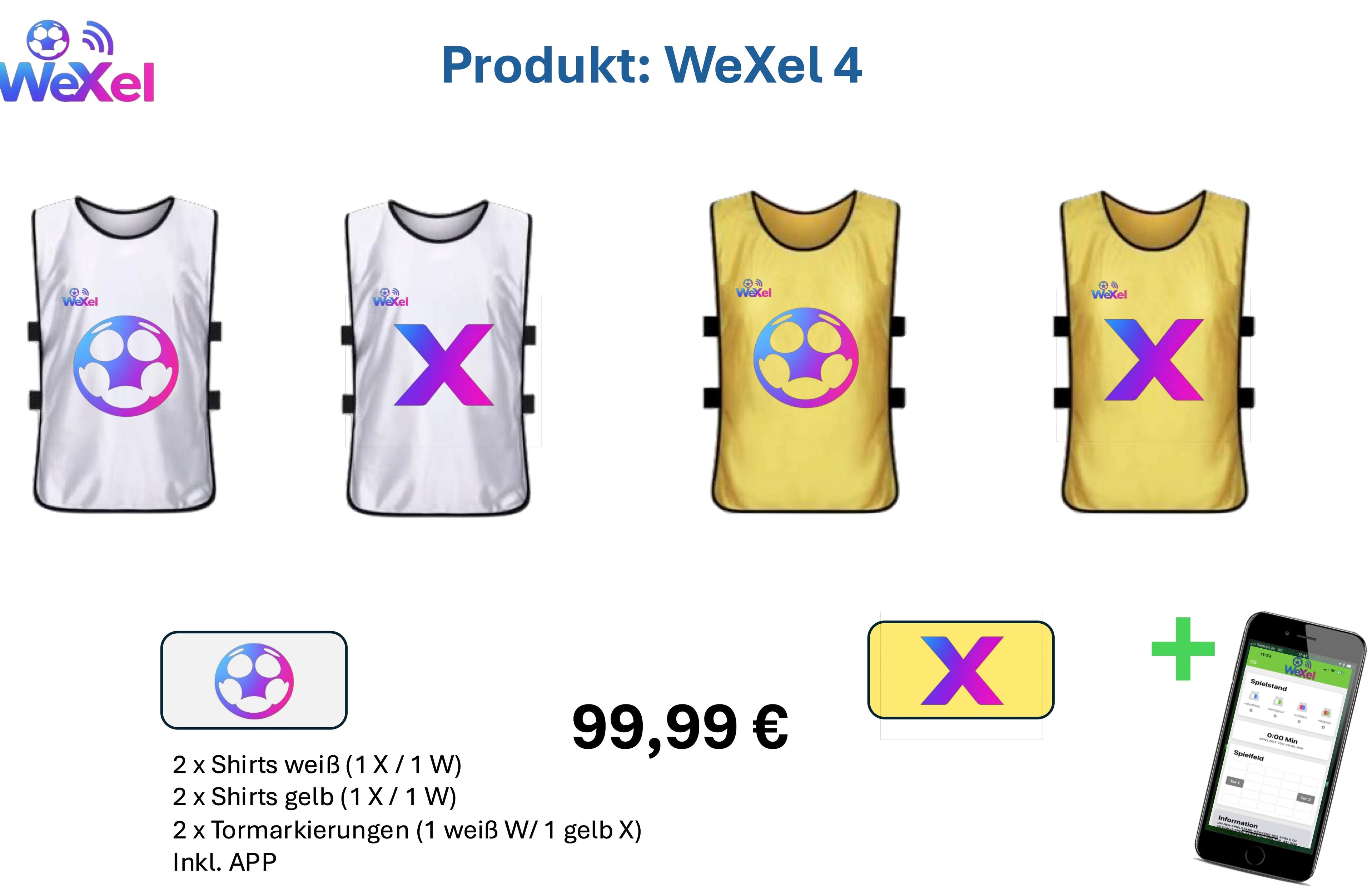 WeXel 4 SET für 4 Spieler - inkl. APP