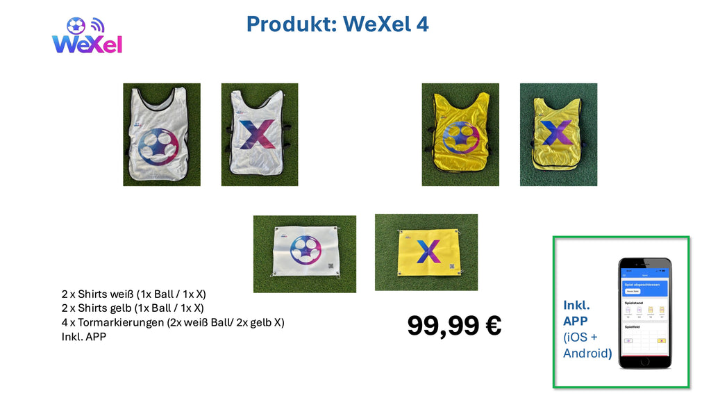 WeXel 4 SET für 4 Spieler - inkl. APP
