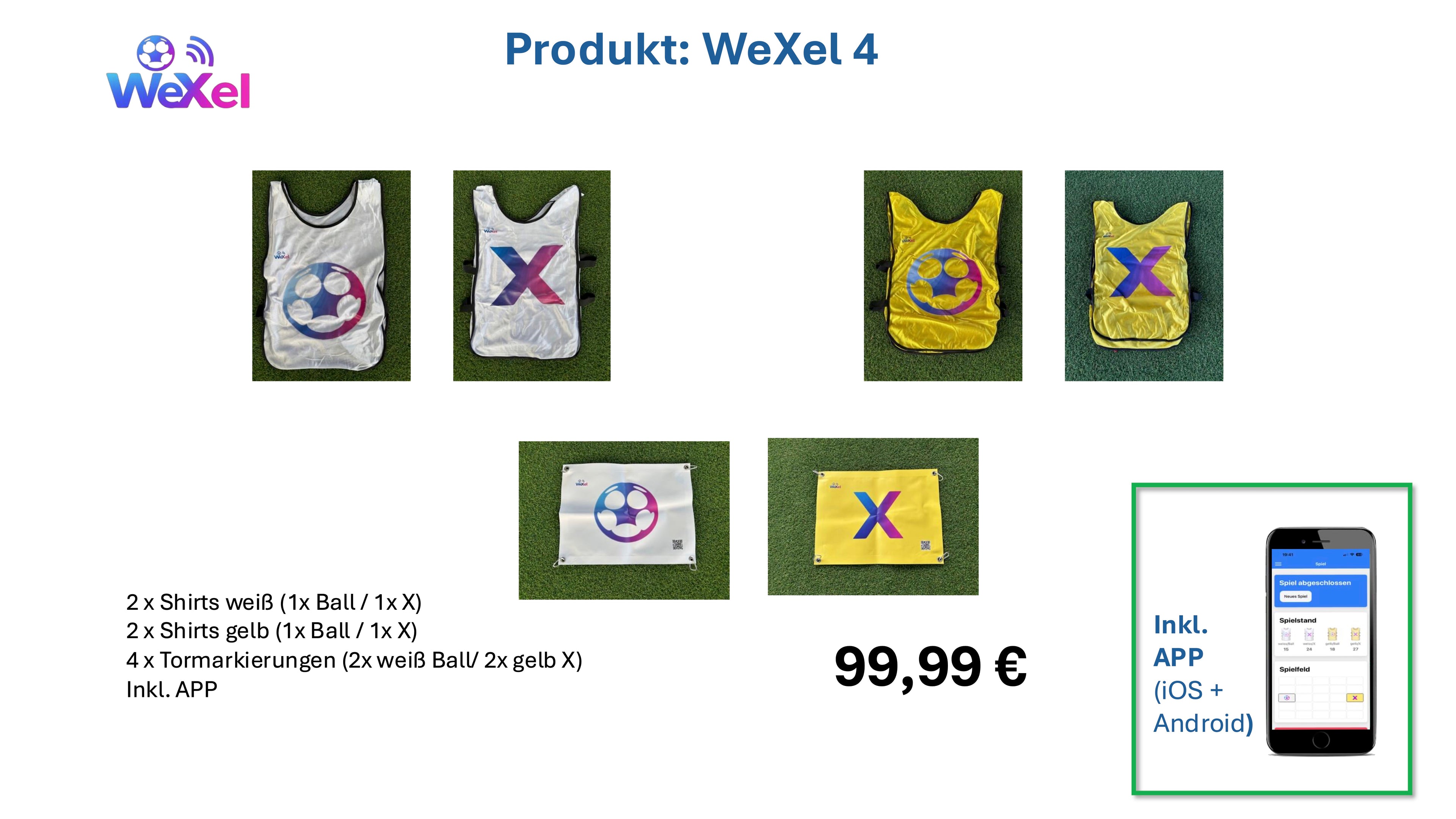 WeXel 4 SET für 4 Spieler - inkl. APP